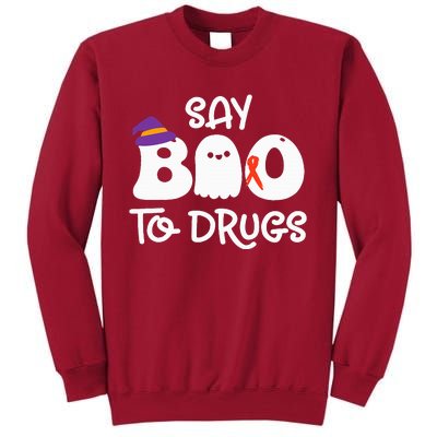 Cute Red Ribbon Week Say BOO To Drugs Say Yes To Halloween Tall Sweatshirt