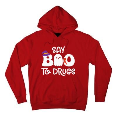 Cute Red Ribbon Week Say BOO To Drugs Say Yes To Halloween Tall Hoodie