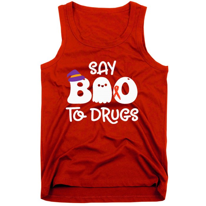 Cute Red Ribbon Week Say BOO To Drugs Say Yes To Halloween Tank Top