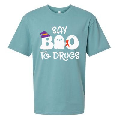 Cute Red Ribbon Week Say BOO To Drugs Say Yes To Halloween Sueded Cloud Jersey T-Shirt