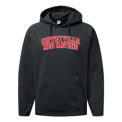 Coffeyville Red R.Avens Community College Performance Fleece Hoodie