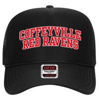 Coffeyville Red R.Avens Community College High Crown Mesh Back Trucker Hat