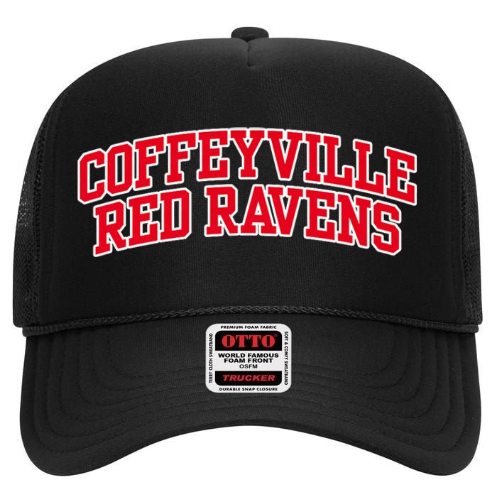 Coffeyville Red R.Avens Community College High Crown Mesh Back Trucker Hat