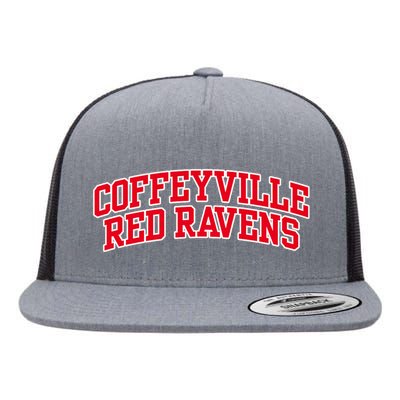 Coffeyville Red R.Avens Community College Flat Bill Trucker Hat