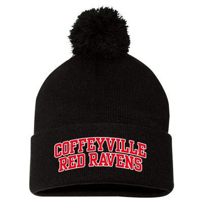 Coffeyville Red R.Avens Community College Pom Pom 12in Knit Beanie