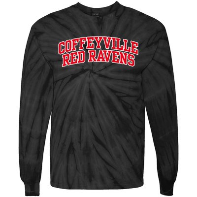 Coffeyville Red R.Avens Community College Tie-Dye Long Sleeve Shirt