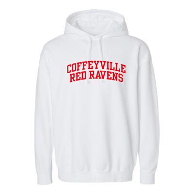 Coffeyville Red R.Avens Community College Garment-Dyed Fleece Hoodie