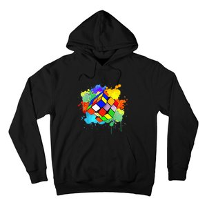 Cool Rubik Rubix Rubics Player Cube Watercolor Lovers Hoodie