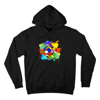 Cool Rubik Rubix Rubics Player Cube Watercolor Lovers Hoodie