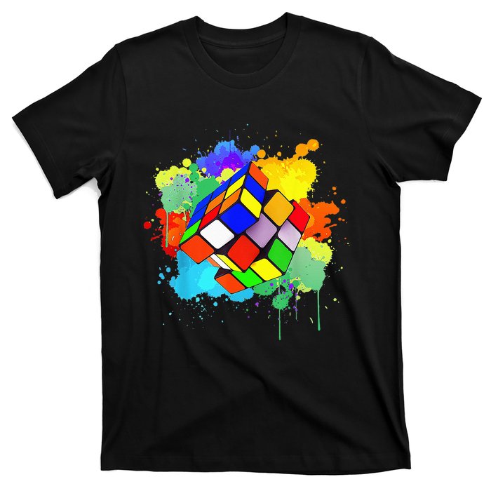 Cool Rubik Rubix Rubics Player Cube Watercolor Lovers T-Shirt