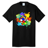 Cool Rubik Rubix Rubics Player Cube Watercolor Lovers Tall T-Shirt