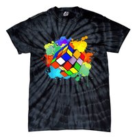 Cool Rubik Rubix Rubics Player Cube Watercolor Lovers Tie-Dye T-Shirt