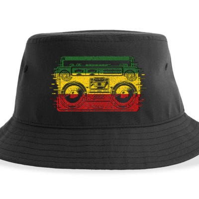 Cool Reggae Rasta Jamaican Afro Jamaica Music Sustainable Bucket Hat