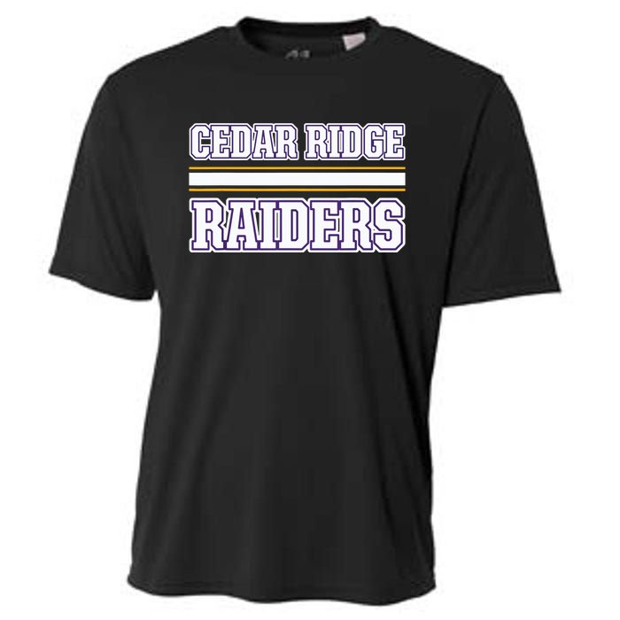 Cedar Ridge Raiders Horizontal Stripes Cooling Performance Crew T-Shirt