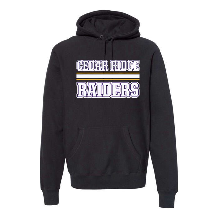 Cedar Ridge Raiders Horizontal Stripes Premium Hoodie