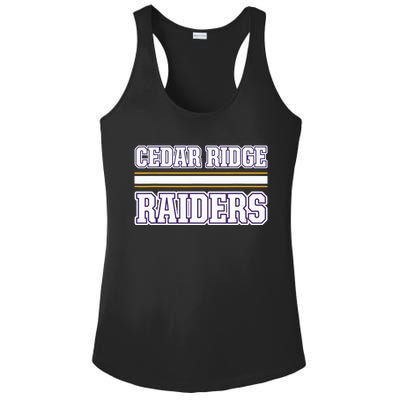 Cedar Ridge Raiders Horizontal Stripes Ladies PosiCharge Competitor Racerback Tank