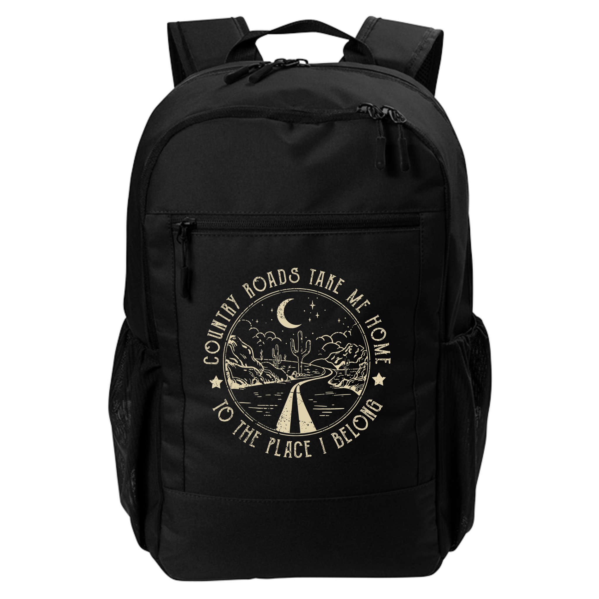 Country Roads Retro Design Take Me Home Quotes Outfits Music Backpack