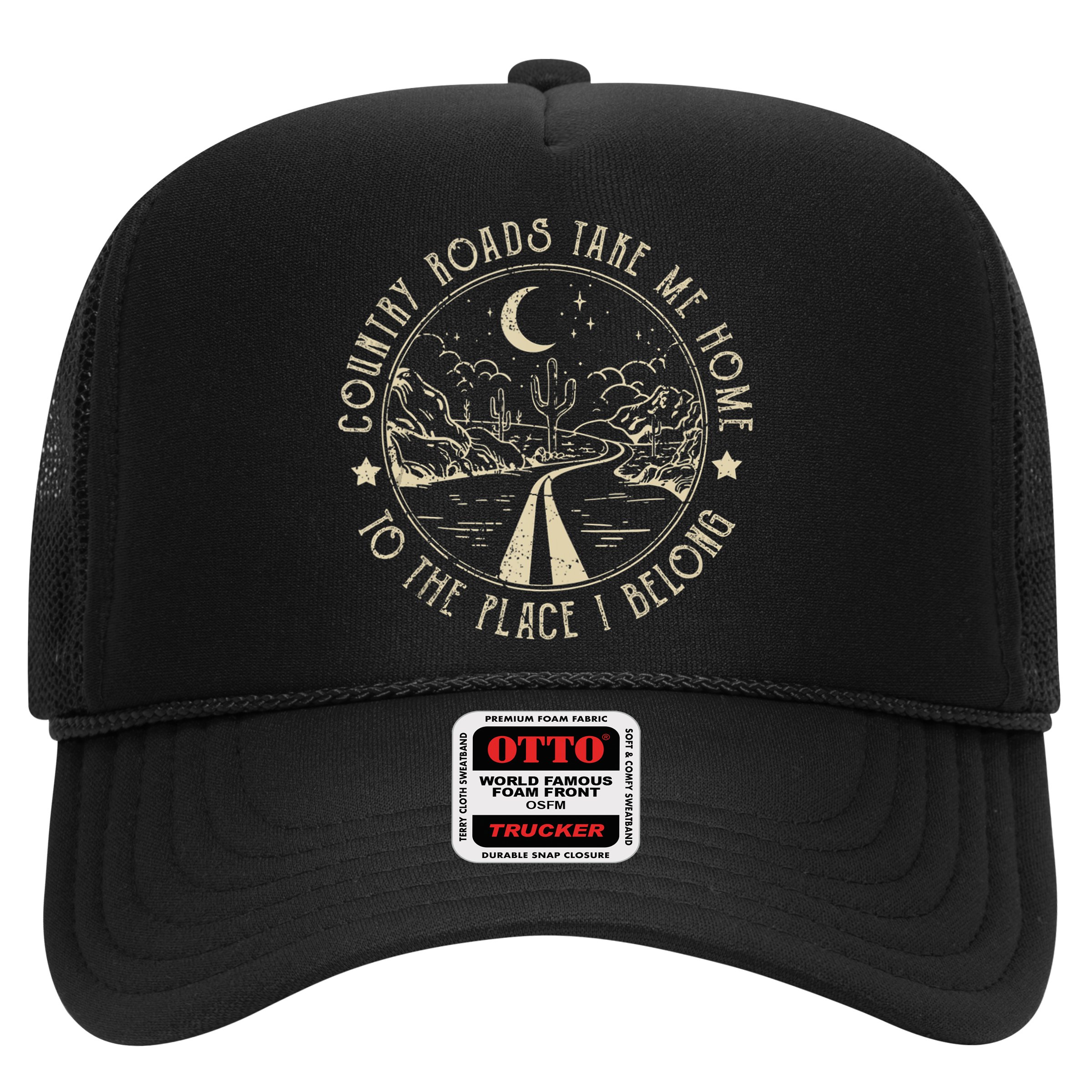 Country Roads Retro Design Take Me Home Quotes Outfits Music Hat