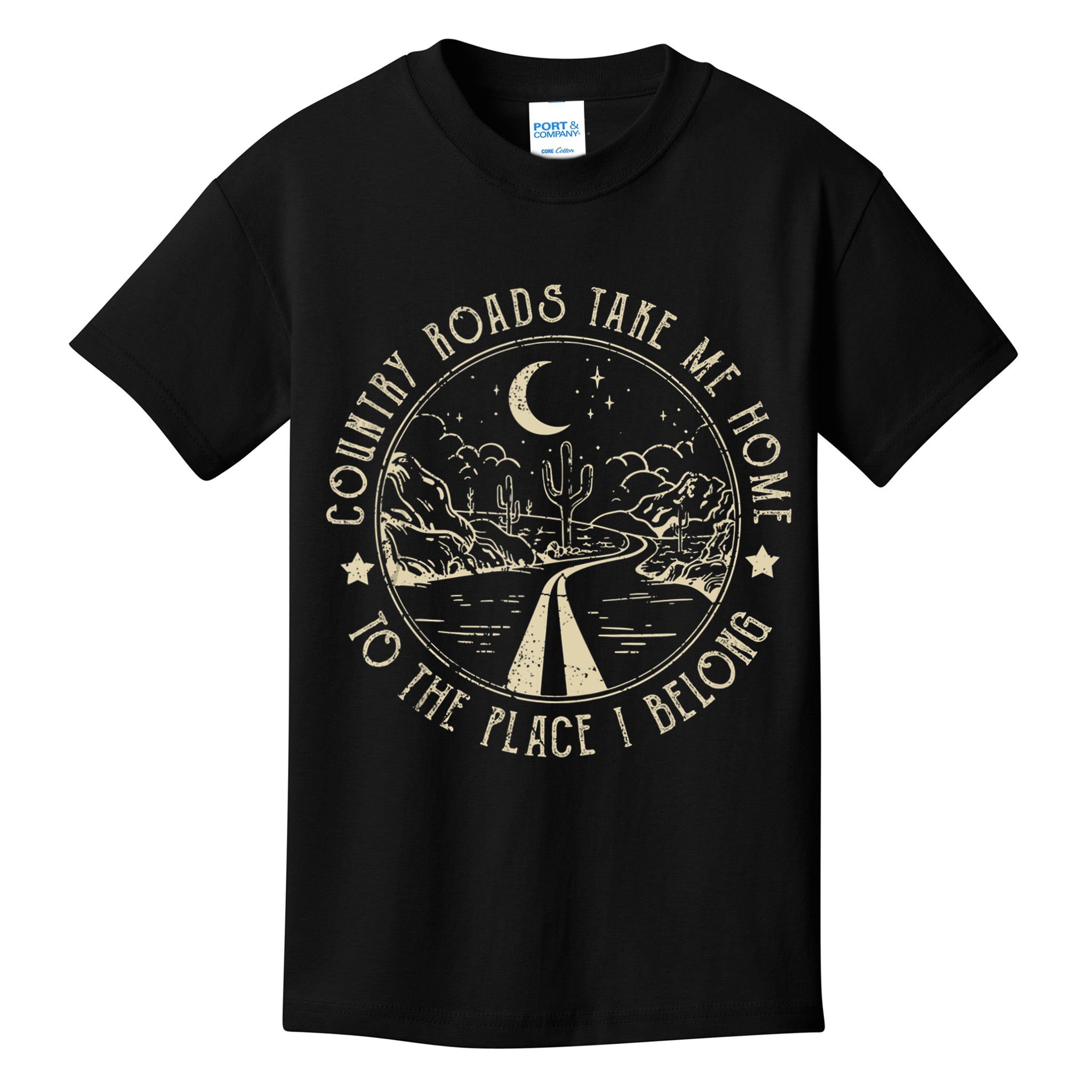 Country Roads Retro Design Take Me Home Quotes Outfits Music Kids T-Shirt