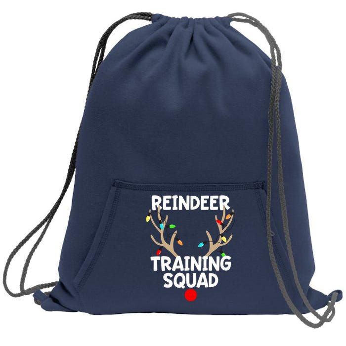 Christmas Running Reindeer Training Squad Matching 5k Sweatshirt Cinch Pack Bag