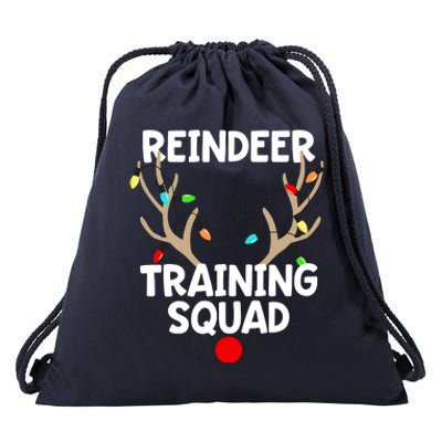 Christmas Running Reindeer Training Squad Matching 5k Drawstring Bag