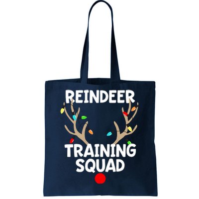 Christmas Running Reindeer Training Squad Matching 5k Tote Bag