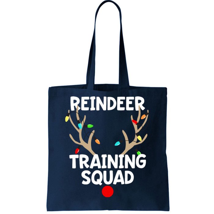 Christmas Running Reindeer Training Squad Matching 5k Tote Bag