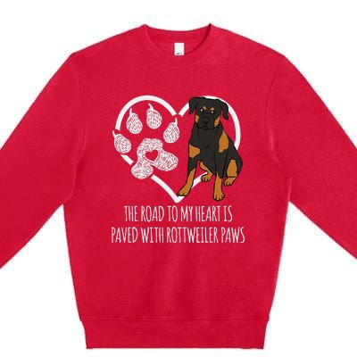 Cute Rottie Rottweiler Saying Premium Crewneck Sweatshirt