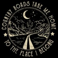 Country Roads Retro Design Take Me Home Quotes Outfits Music Cooling Performance Crew T-Shirt