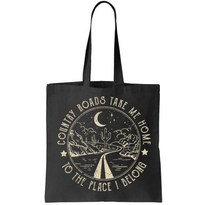 Country Roads Retro Design Take Me Home Quotes Outfits Music Bag