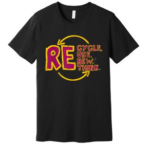 Cool Recycle Reuse Renew Rethink Earth Day 2024 Premium T-Shirt