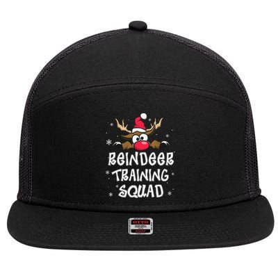 Christmas Running Reindeer Training Squad Team Gifts  7 Panel Mesh Trucker Snapback Hat
