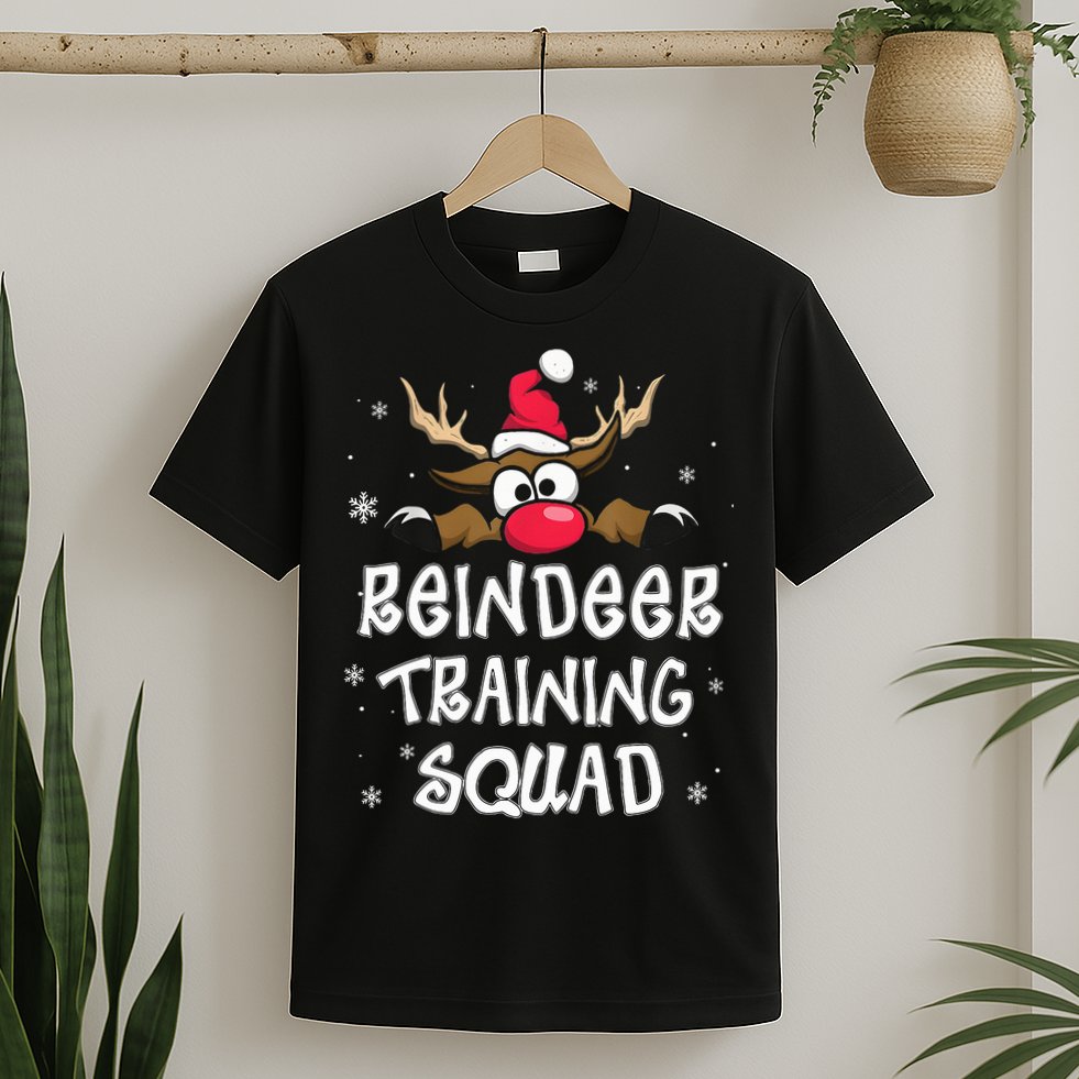 Christmas Running Reindeer Training Squad Team Gifts  T-Shirt