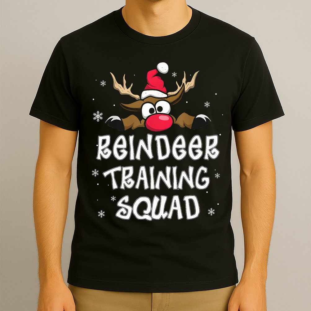 Christmas Running Reindeer Training Squad Team Gifts  T-Shirt