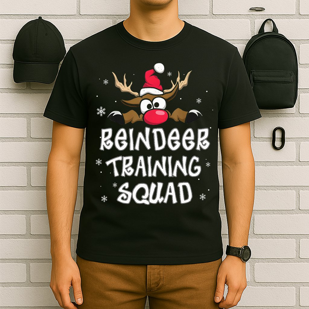 Christmas Running Reindeer Training Squad Team Gifts  T-Shirt