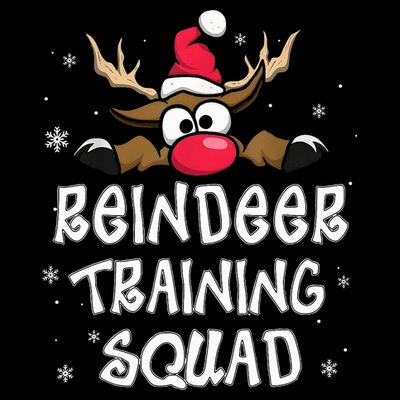 Christmas Running Reindeer Training Squad Team Gifts  T-Shirt