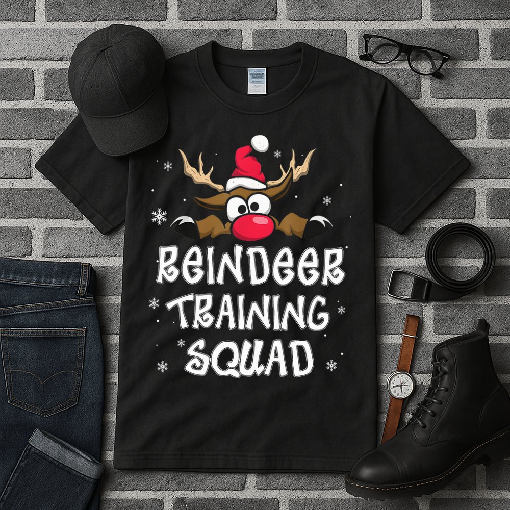 Christmas Running Reindeer Training Squad Team Gifts  Tall T-Shirt