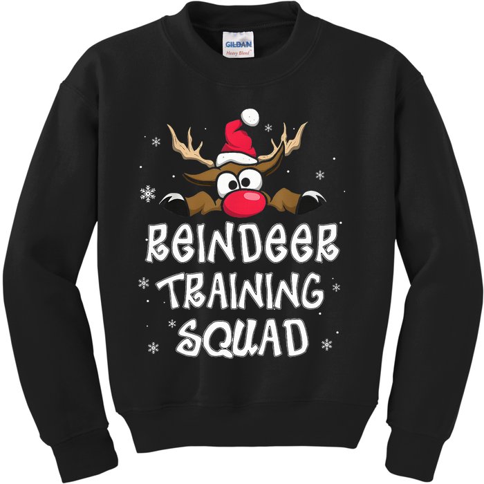 Christmas Running Reindeer Training Squad Team Gifts  Kids Sweatshirt