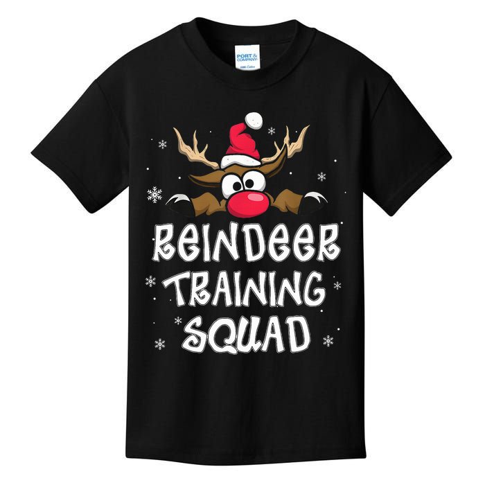 Christmas Running Reindeer Training Squad Team Gifts  Kids T-Shirt