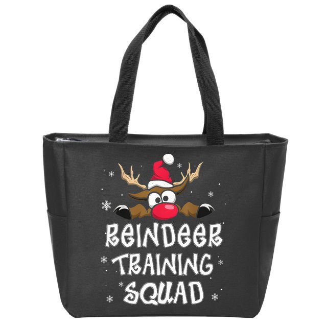 Christmas Running Reindeer Training Squad Team Gifts  Zip Tote Bag