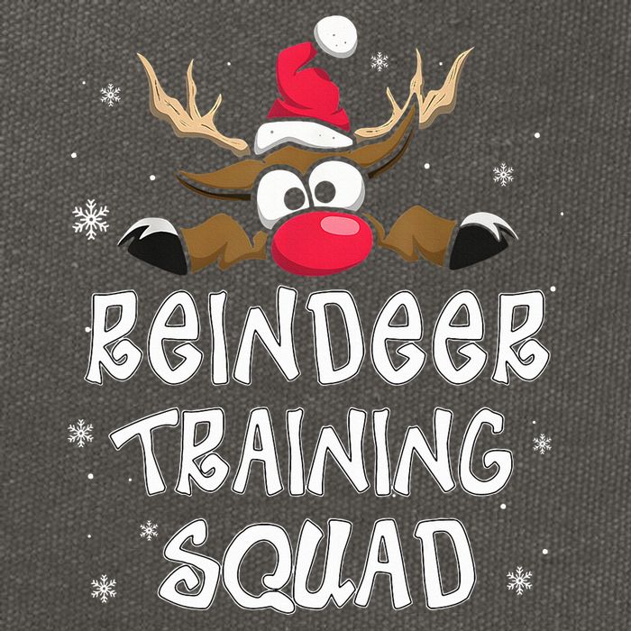 Christmas Running Reindeer Training Squad Team Gifts  Cotton Canvas Backpack