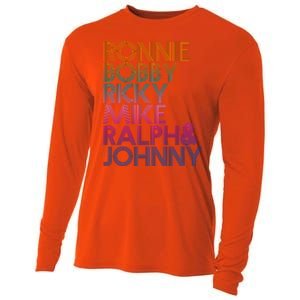 Cool Retro Ronnie Bobby Ricky Mike Ralph And Johnny Cooling Performance Long Sleeve Crew