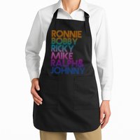 Cool Retro Ronnie Bobby Ricky Mike Ralph And Johnny Apron