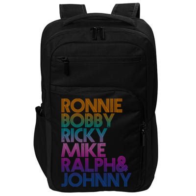 Cool Retro Ronnie Bobby Ricky Mike Ralph And Johnny Impact Tech Backpack