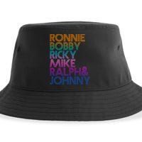 Cool Retro Ronnie Bobby Ricky Mike Ralph And Johnny Sustainable Bucket Hat