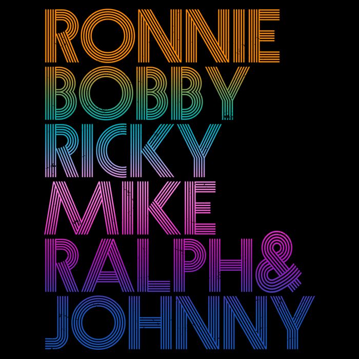 Cool Retro Ronnie Bobby Ricky Mike Ralph And Johnny 16 in Basic Backpack