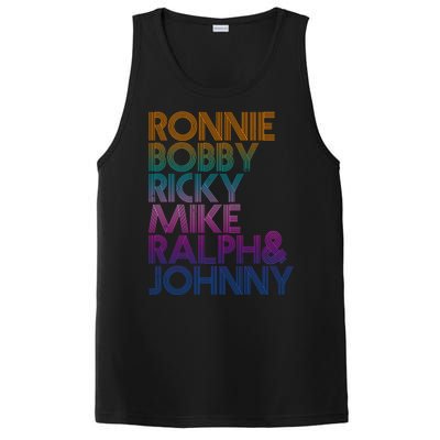 Cool Retro Ronnie Bobby Ricky Mike Ralph And Johnny PosiCharge Competitor Tank