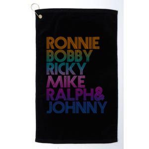 Cool Retro Ronnie Bobby Ricky Mike Ralph And Johnny Platinum Collection Golf Towel