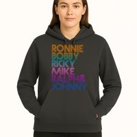 Cool Retro Ronnie Bobby Ricky Mike Ralph And Johnny Hoodie