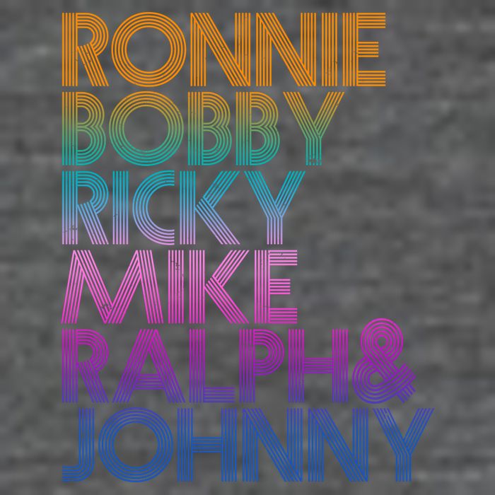 Cool Retro Ronnie Bobby Ricky Mike Ralph And Johnny Hoodie